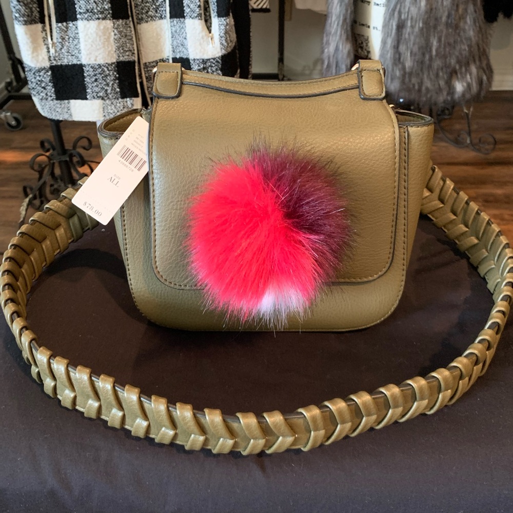 Anthropology olive green purse.